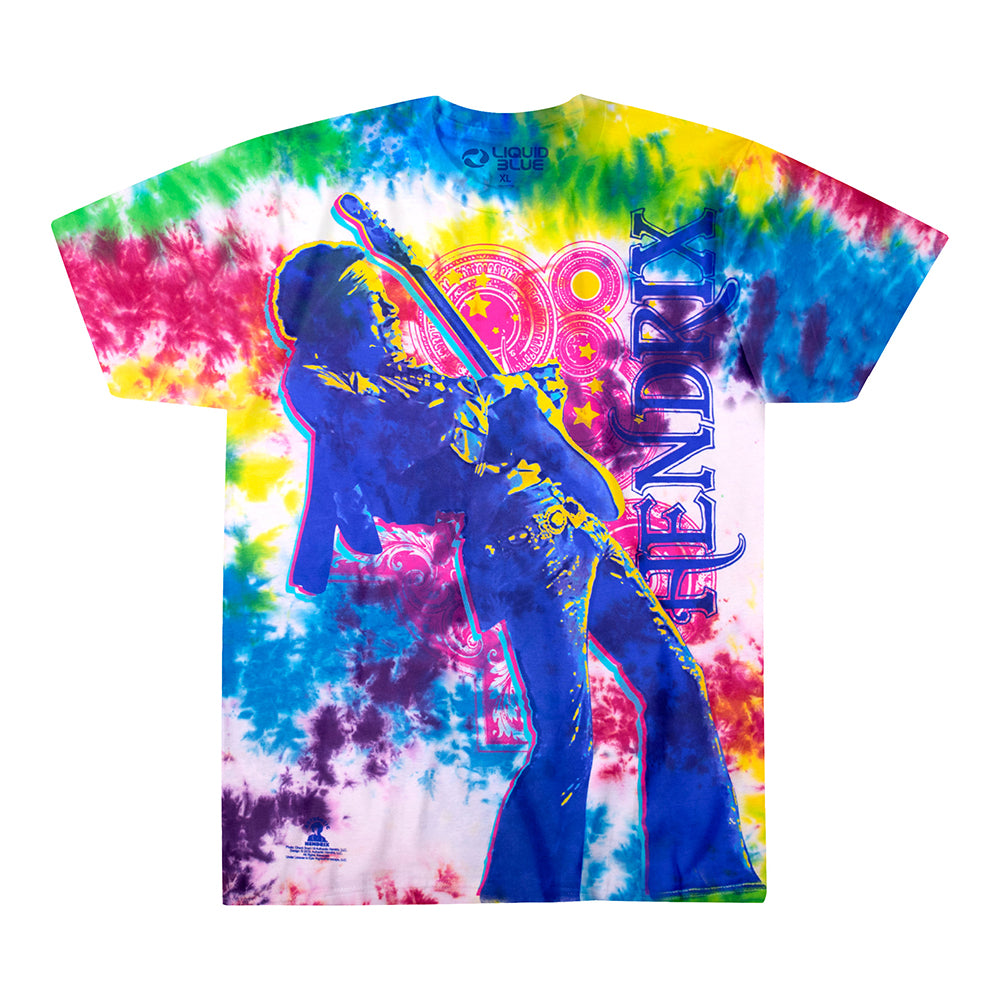 jimi hendrix tie dye t shirt