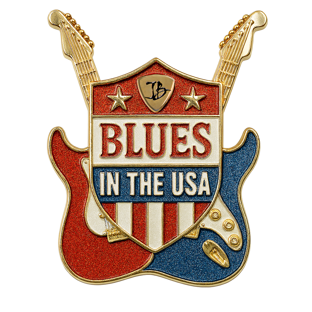 Blues In The USA Pin