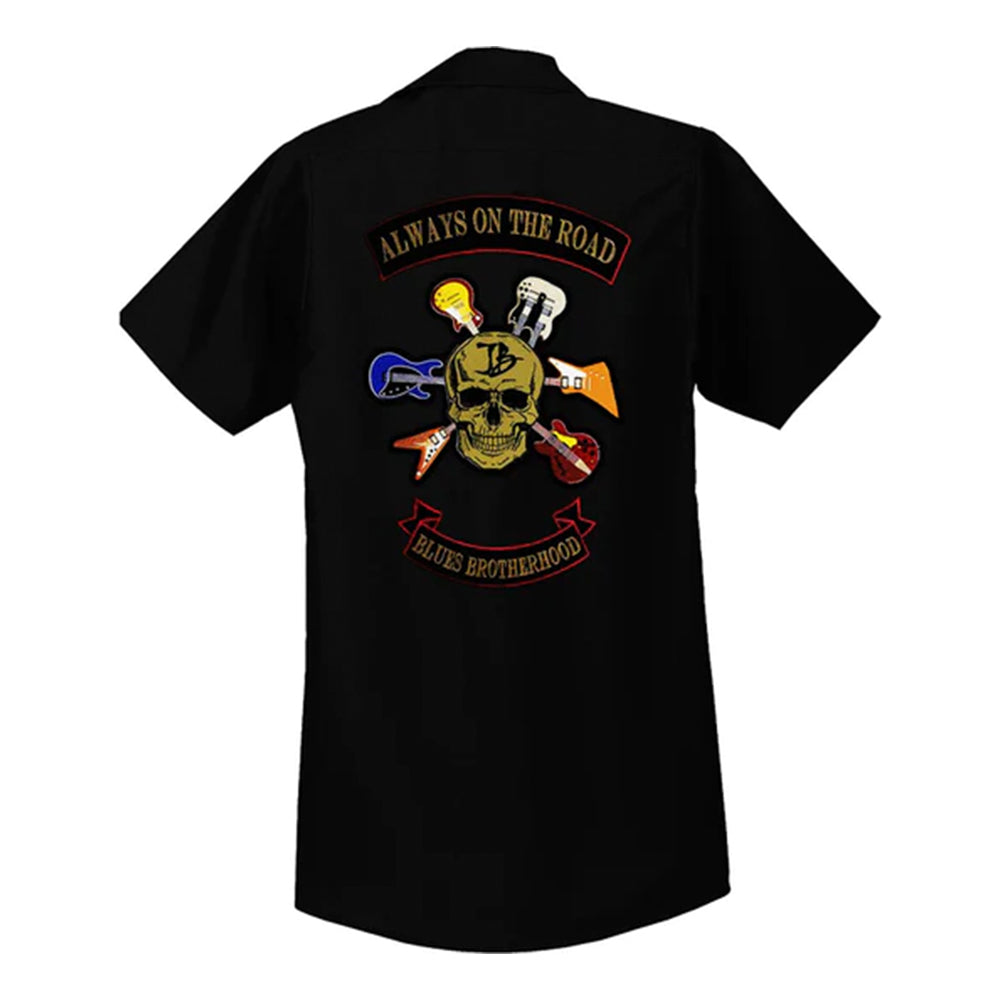 Blues Brotherhood Back Patch - Dickies Short Sleeve Work Shirt (Men)