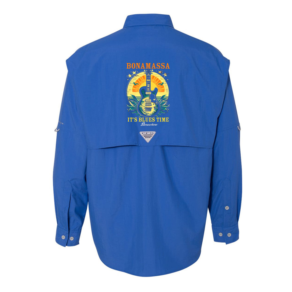 It's Blues Time Somewhere Columbia PFG Bahama II Long Sleeve (Men