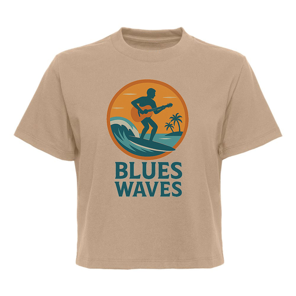 Blues Waves Boxy T-Shirt (Women)