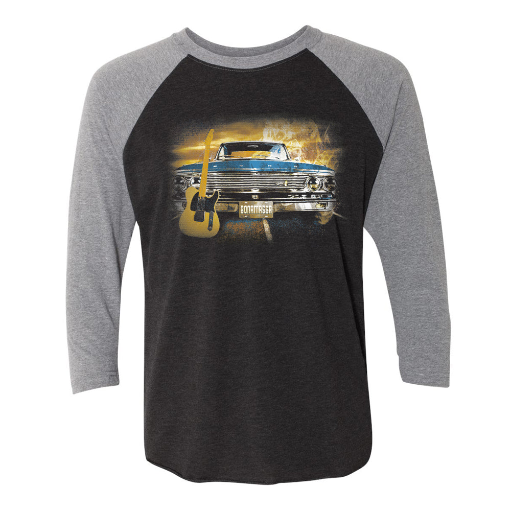 Cruisin' Blues 3/4 Sleeve T-Shirt (Unisex)