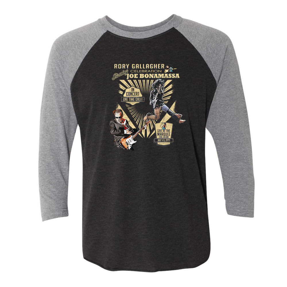 Rory Gallagher Celebration 3/4 Sleeve T-Shirt (Unisex)