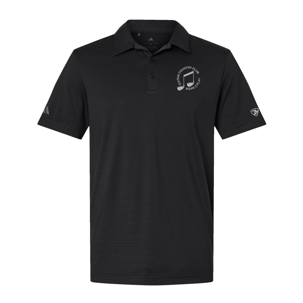 Guitar Country Club Adidas Textured Stripe Polo (Men)