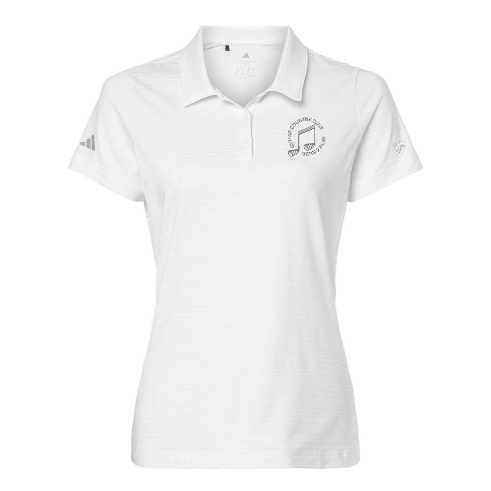 Guitar Country Club Adidas Textured Stripe Polo (Women)