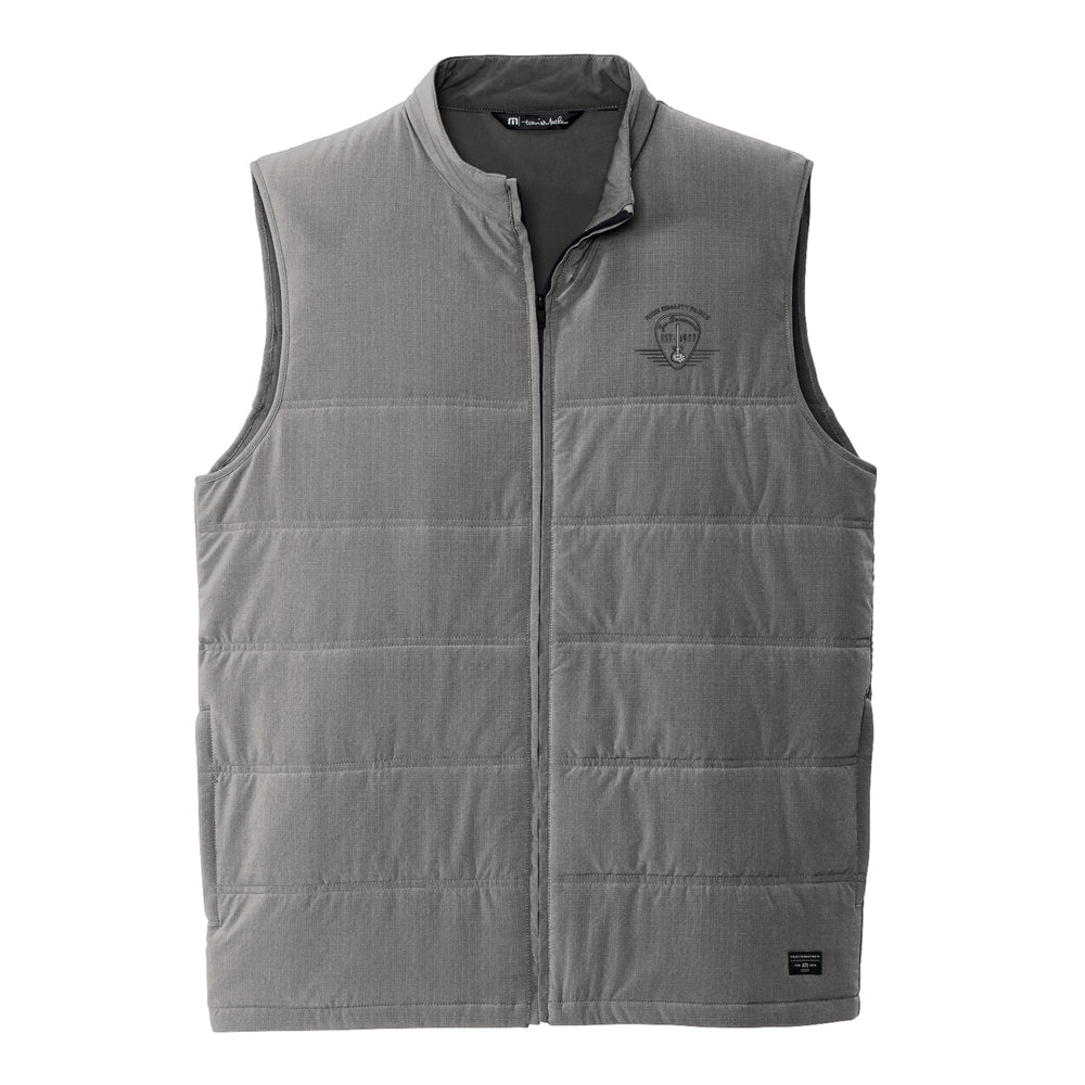 Travis Mathew Cold Bay store Puffer Vest Size Large Gray Golf Full Zip Pockets