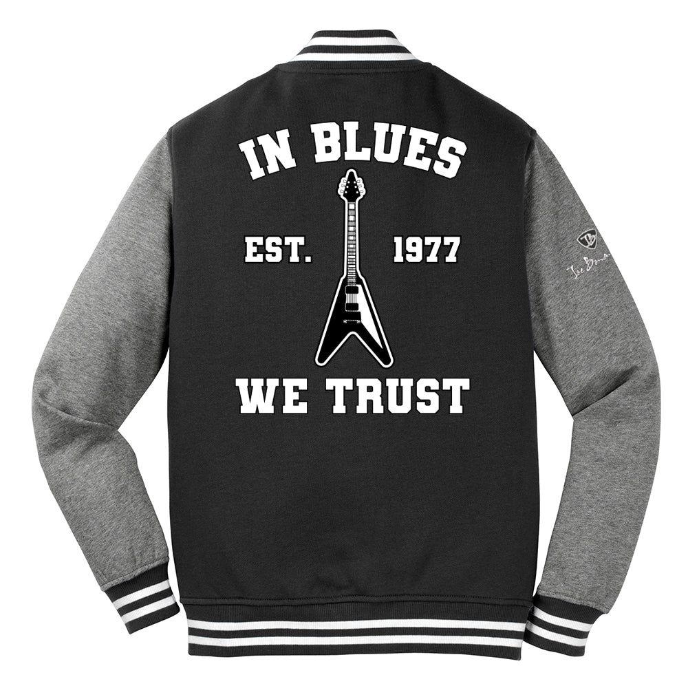 In Blues We Trust Letterman Jacket (Unisex)