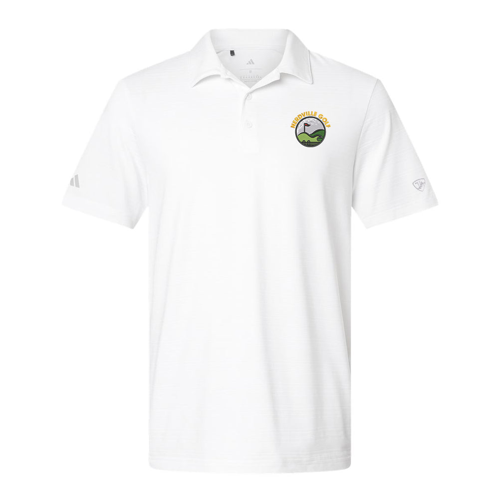 Nerdville Golf Adidas Textured Stripe Polo (Men)
