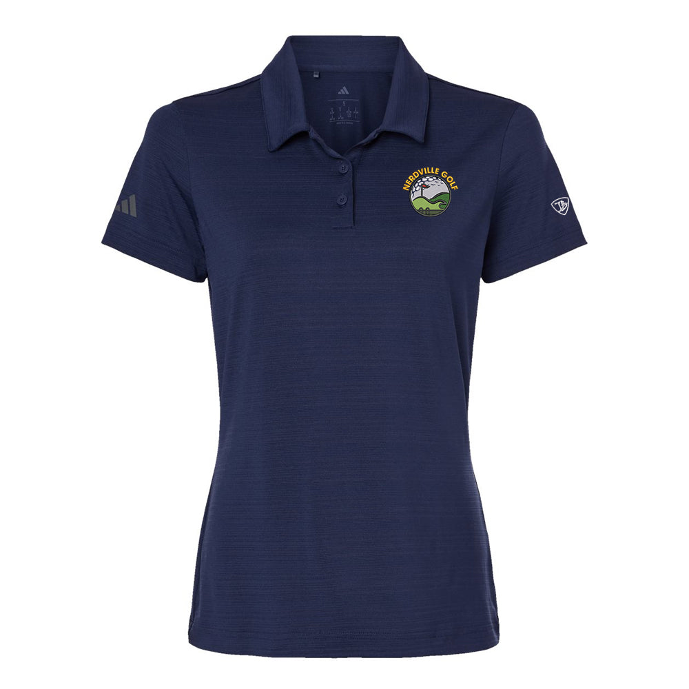 Nerdville Golf Adidas Textured Stripe Polo (Women)