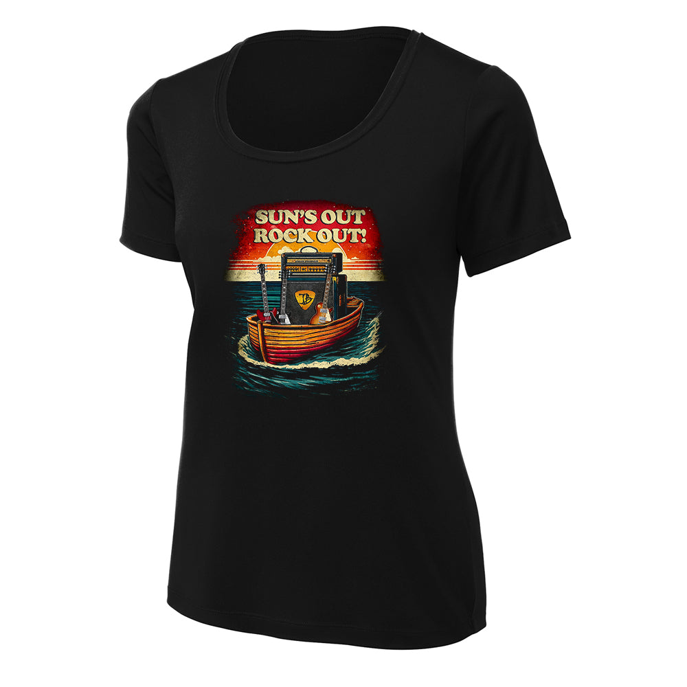 Sun's Out Rock Out UV Pro Scoop Neck T-Shirt (Women)