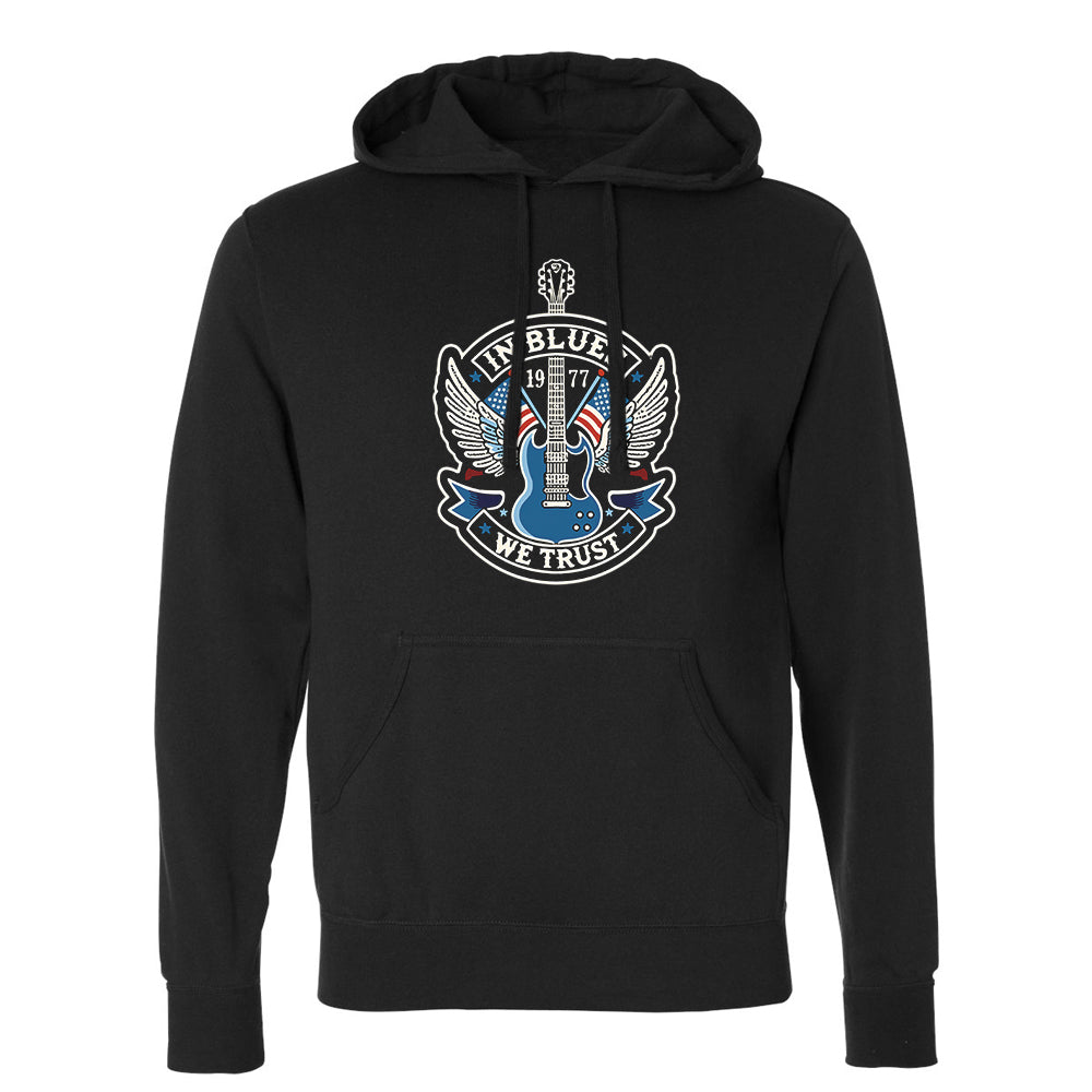In Blues We Trust SG Guitar Pullover Hoodie (Unisex)