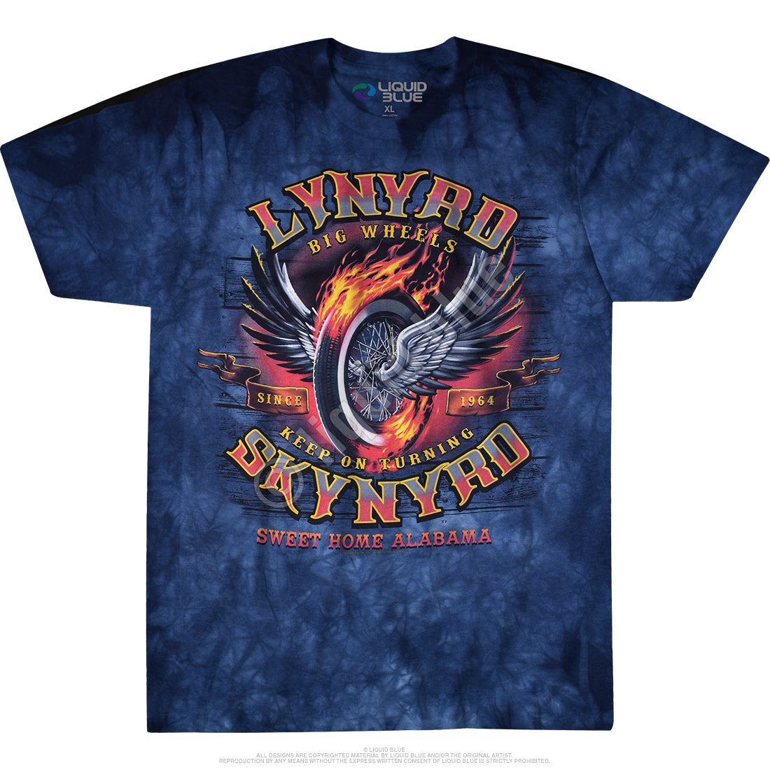 Lynyrd Skynyrd - Big Wheels Tie Dye T-Shirt (Men)