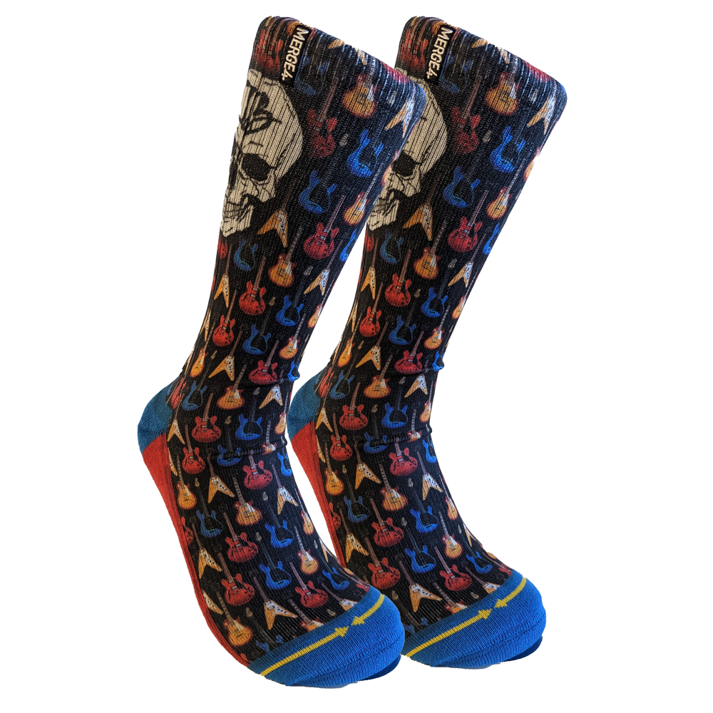Blues Brotherhood II Socks by Merge4 - Royal/Gold/Red