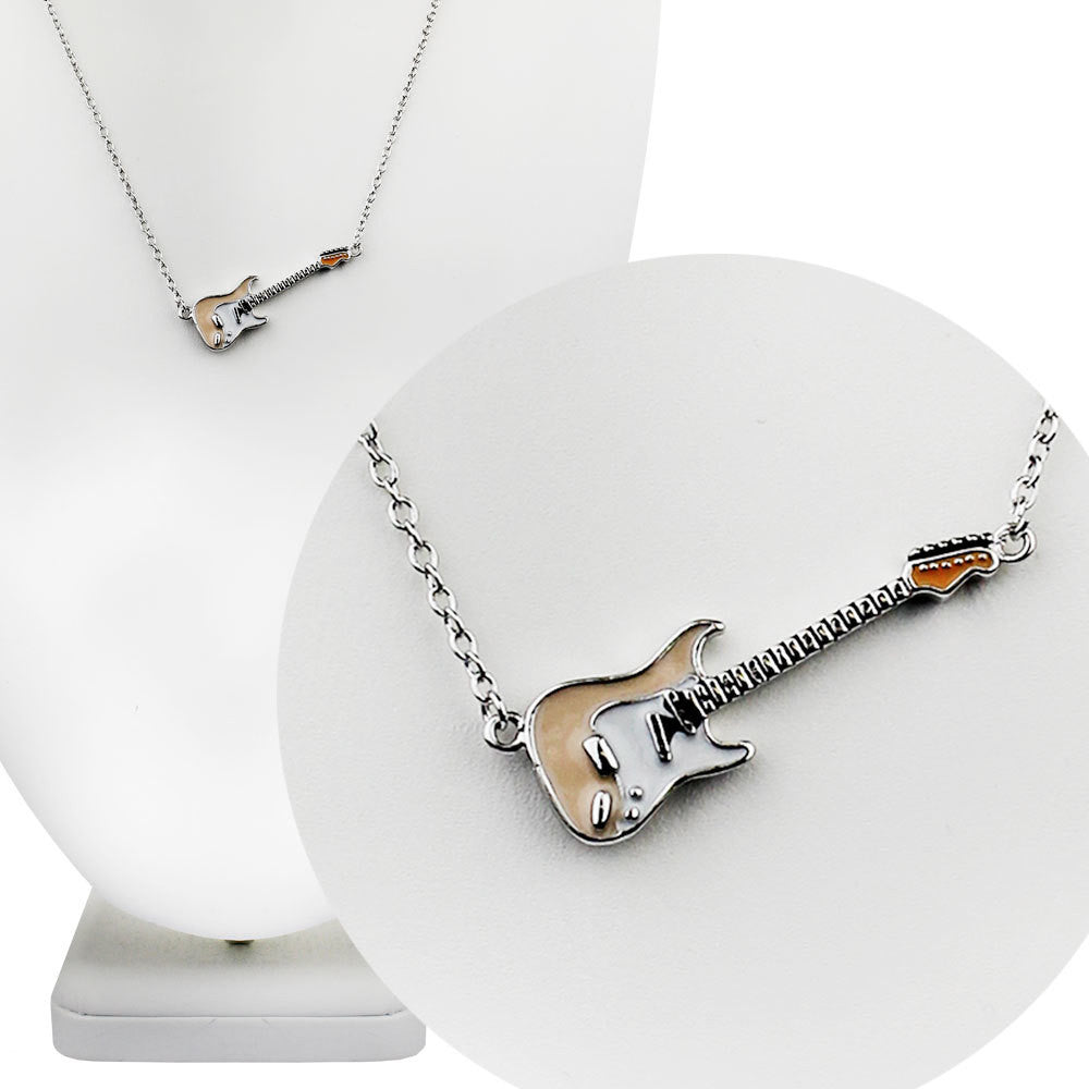 Blonde Fender Guitar Necklace