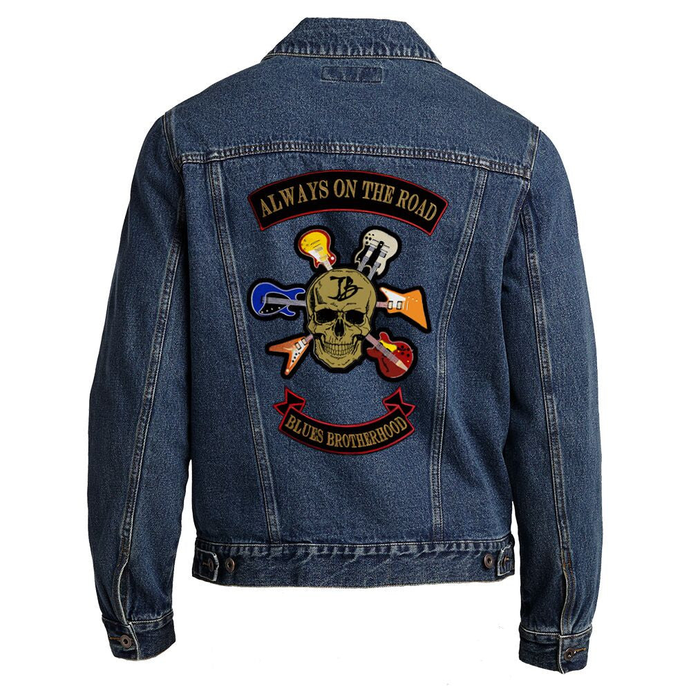 Blues Brotherhood Back Patch Port Authority Denim Jacket Men