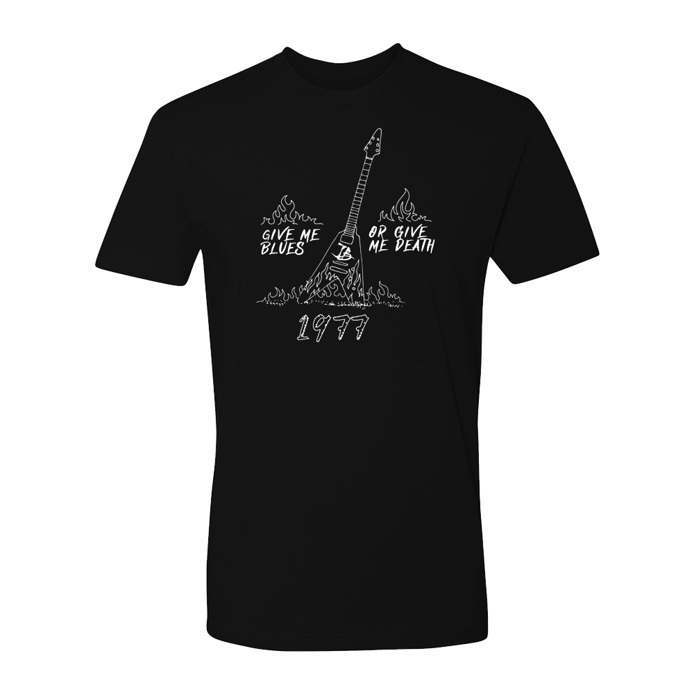 Give Me Blues Or Give Me Death Flying V T-Shirt (Unisex)