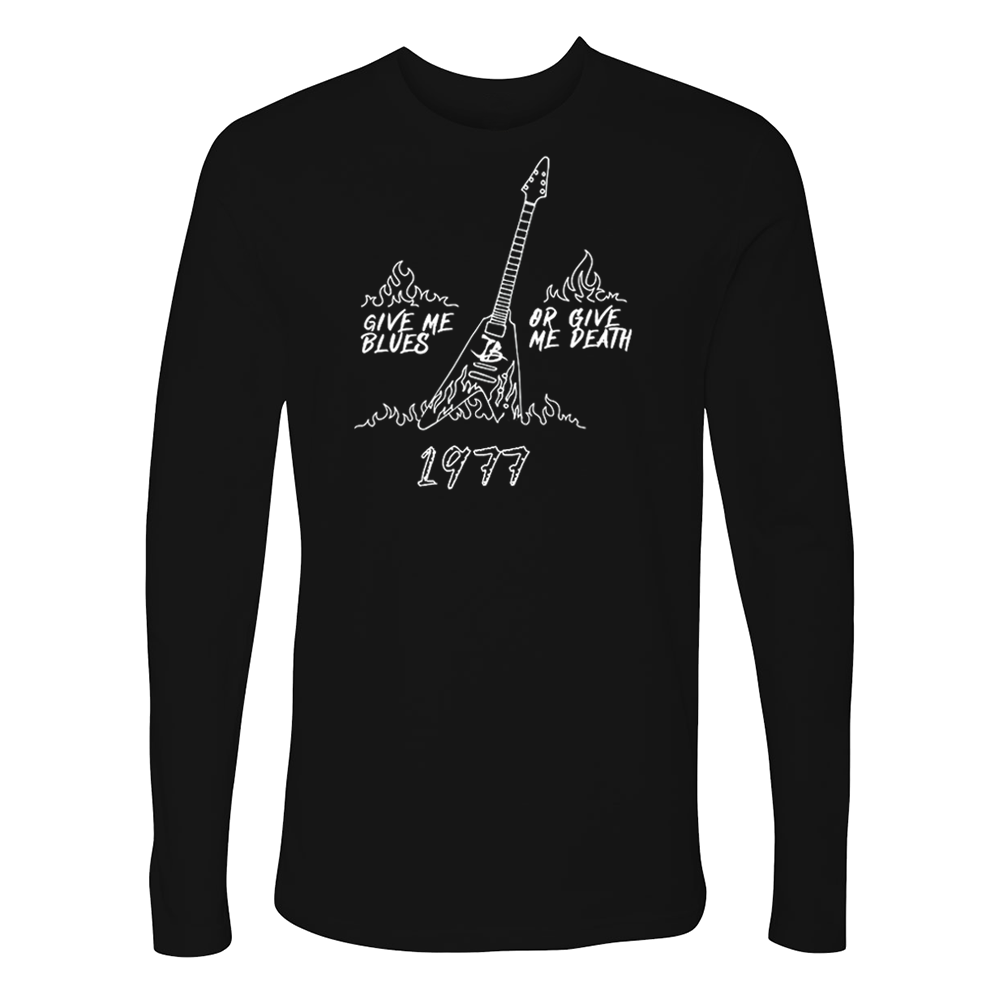 Give Me Blues Or Give Me Death Flying V Long Sleeve (Men)