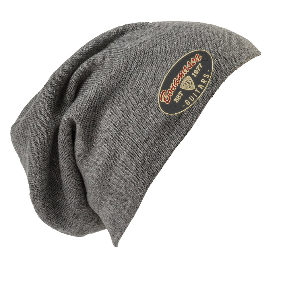 The Stamp Slouch Beanie -  Light Grey Heather