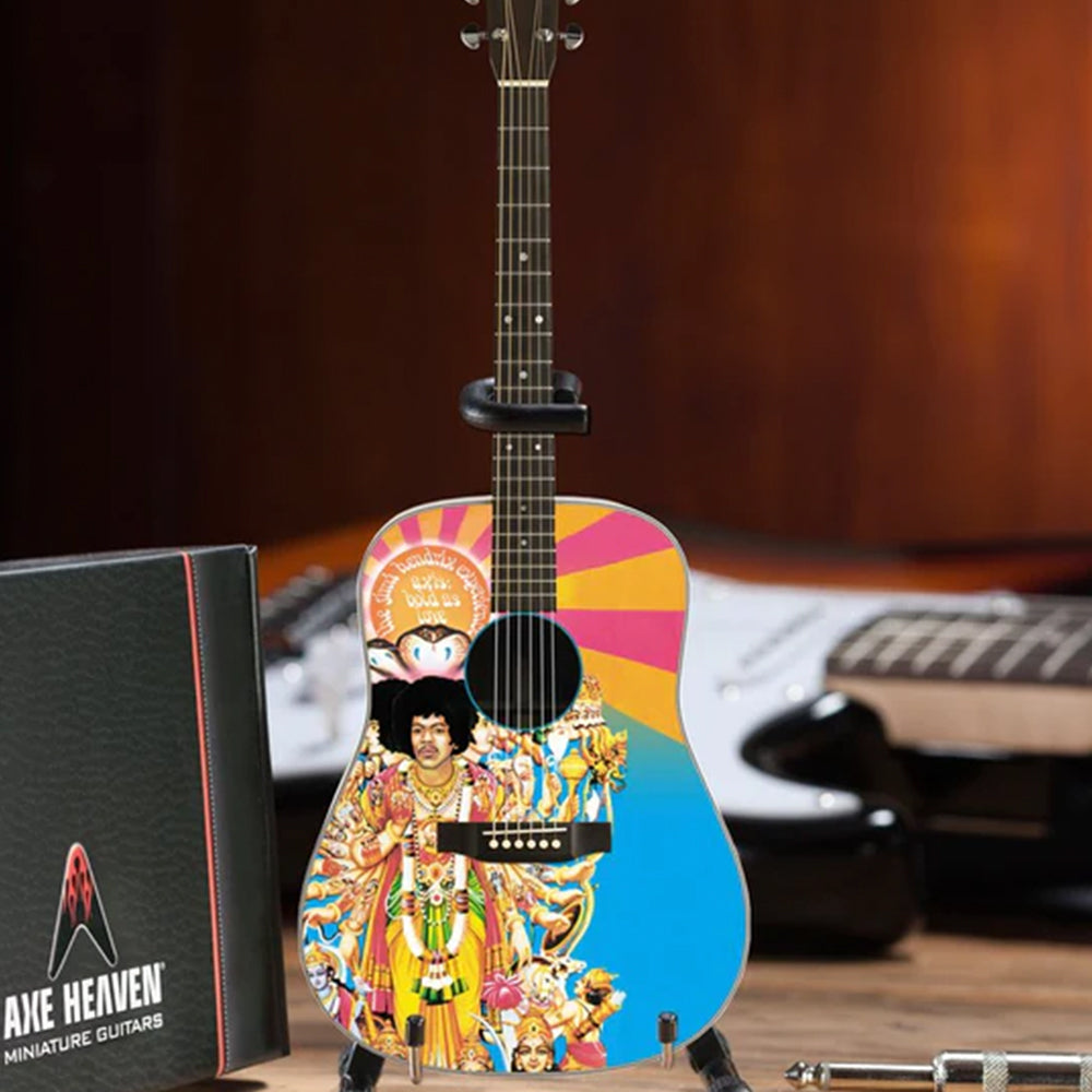 Axe Heaven Jimi Hendrix AXIS Bold As Love Mini Acoustic Guitar Collectible