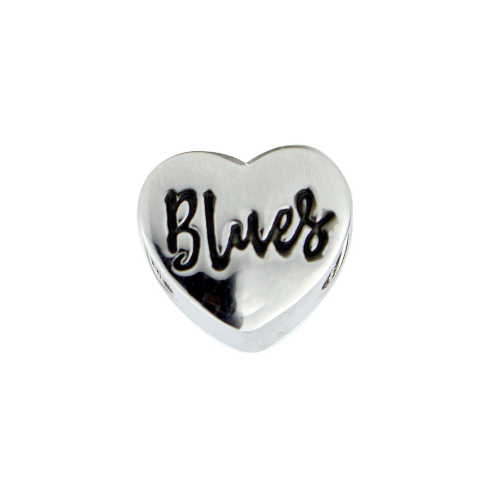 I Love Blues Bead - Silver