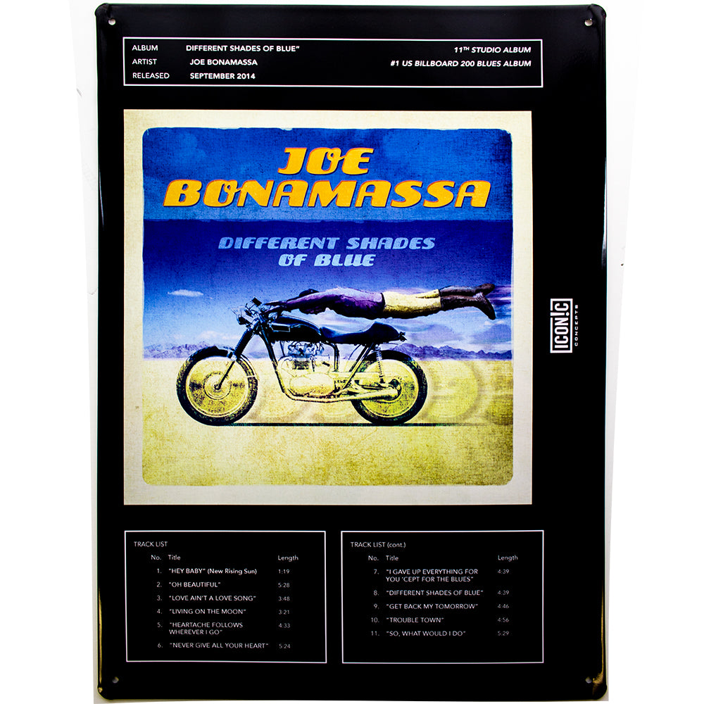 Different Shades of Blue Tin Sign