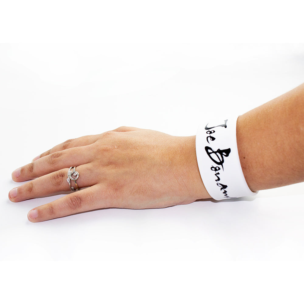 Slap Band 2 Pack - Joe Bonamassa Signature - White Band Black Letters
