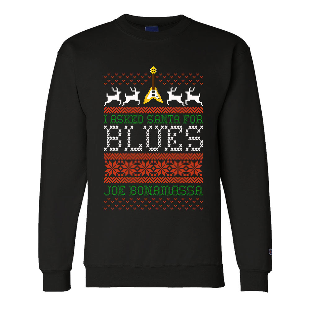I Asked Santa for Blues Ugly Christmas Sweatshirt Men Large