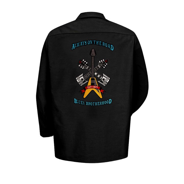 Always on the Road Back Patch - Dickies Long Sleeve Work Shirt (Men)