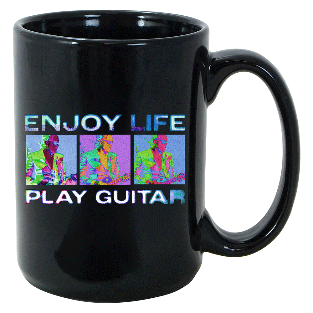Enjoy Life, Play Guitar Retro Mug