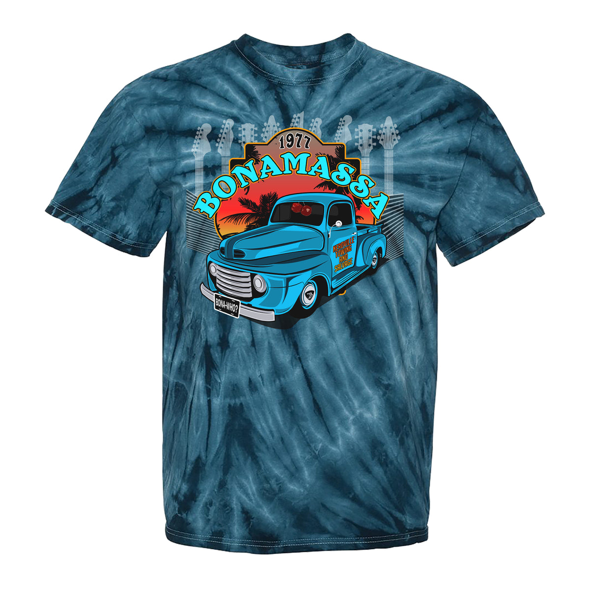 Nerdville Towing T-Shirt (Unisex) - Navy Tie Dye