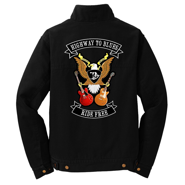 Highway to Blues Back Patch - Corner Stone Washed Duck Cloth Flannel Lined Jacket (Men)