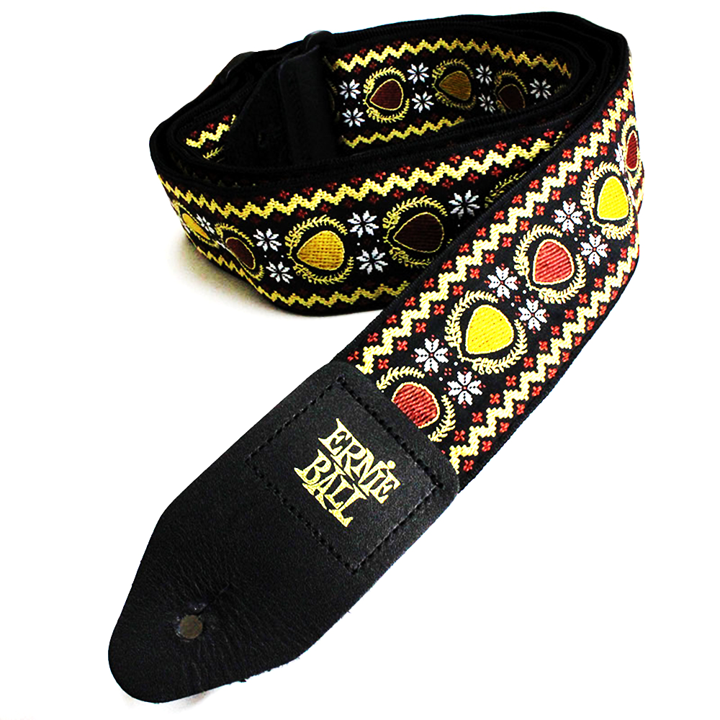 Maroon Jacquard - Ernie Ball JB Signature Guitar Strap