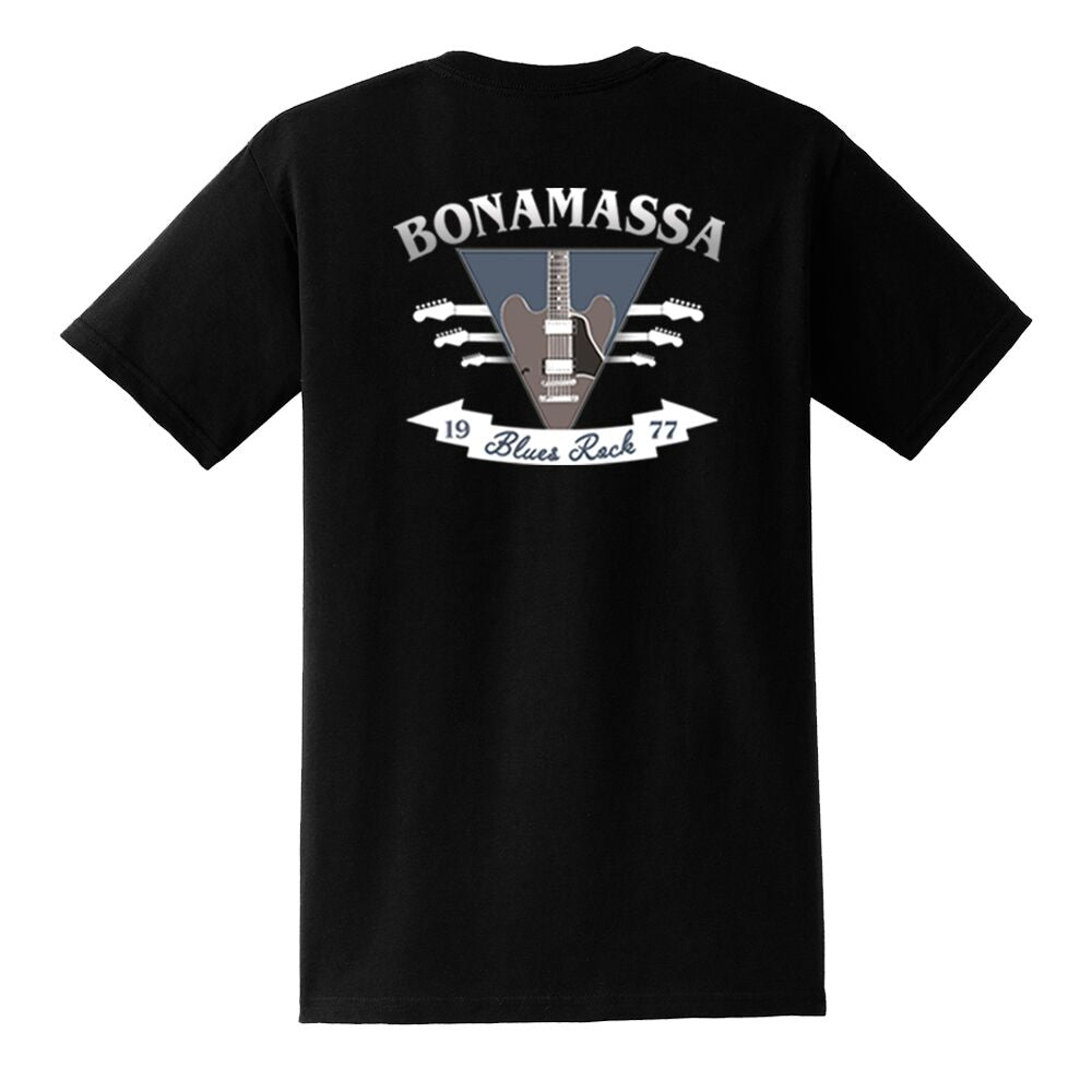 Blues Rock Guitar Logo Pocket T-Shirt (Unisex)