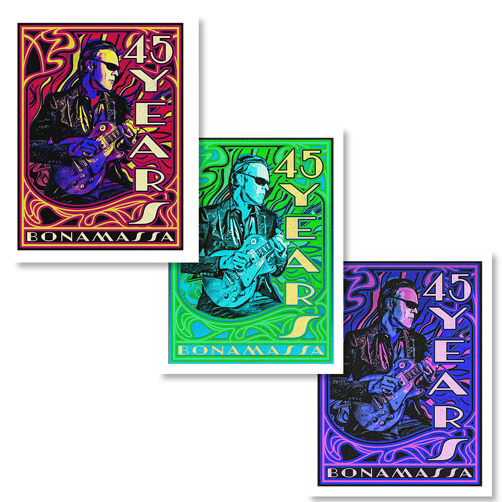 45 Years of Blues Poster - Set of 3