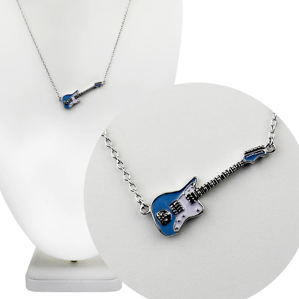 Sonic Blue Fender Jaguar Guitar Necklace