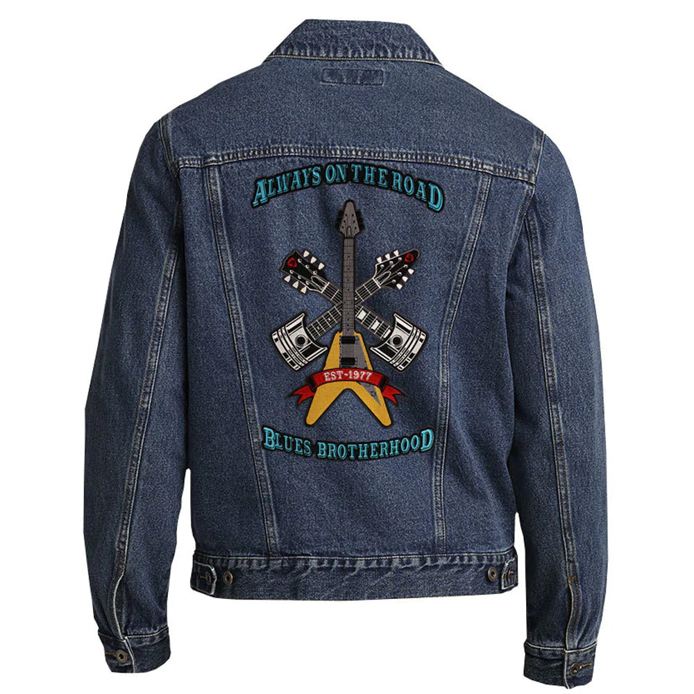 Jean jacket sales back patches