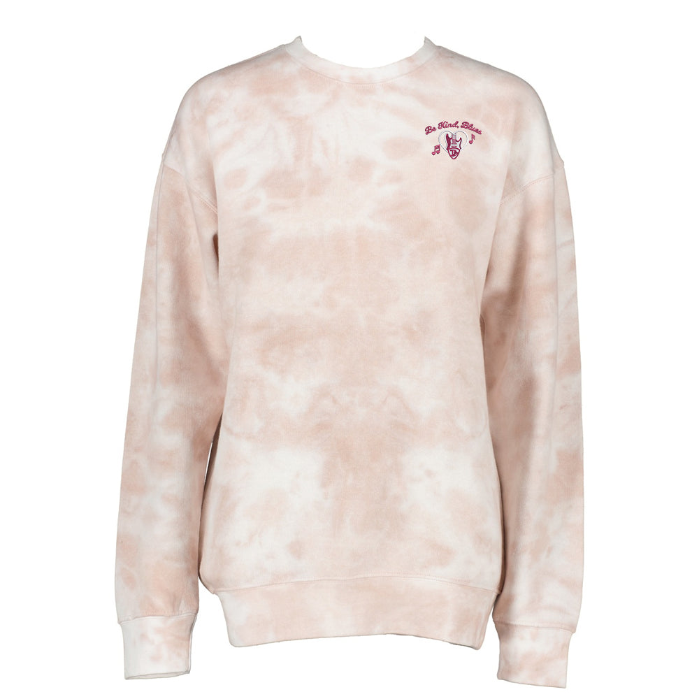 Be Kind, Blues Tie Dye Fleece Crew (Women)