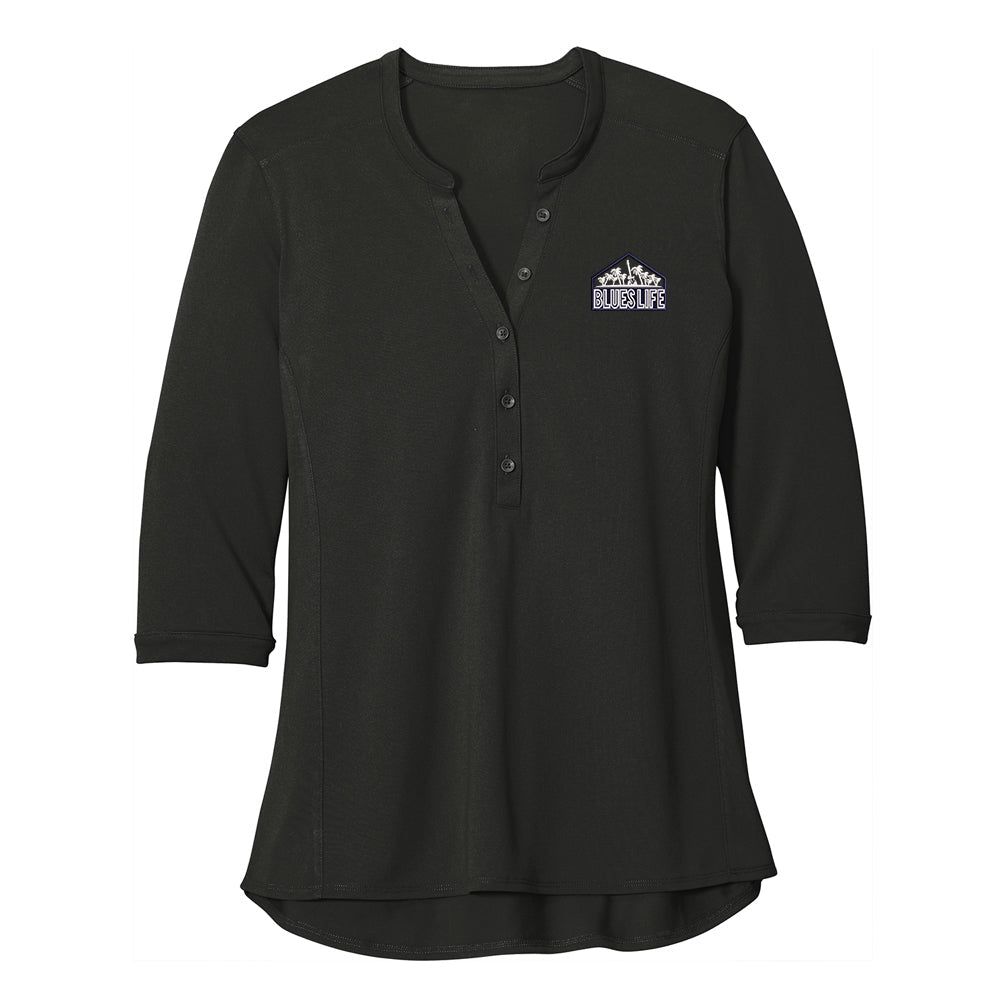 Blues Life Shield UV Choice Pique Henley (Women)