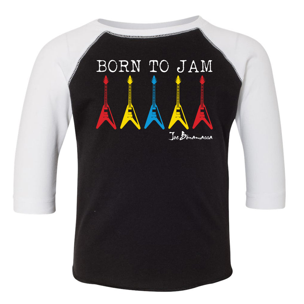 Born to Jam Baseball 3/4 Sleeve T-Shirt (Toddler)
