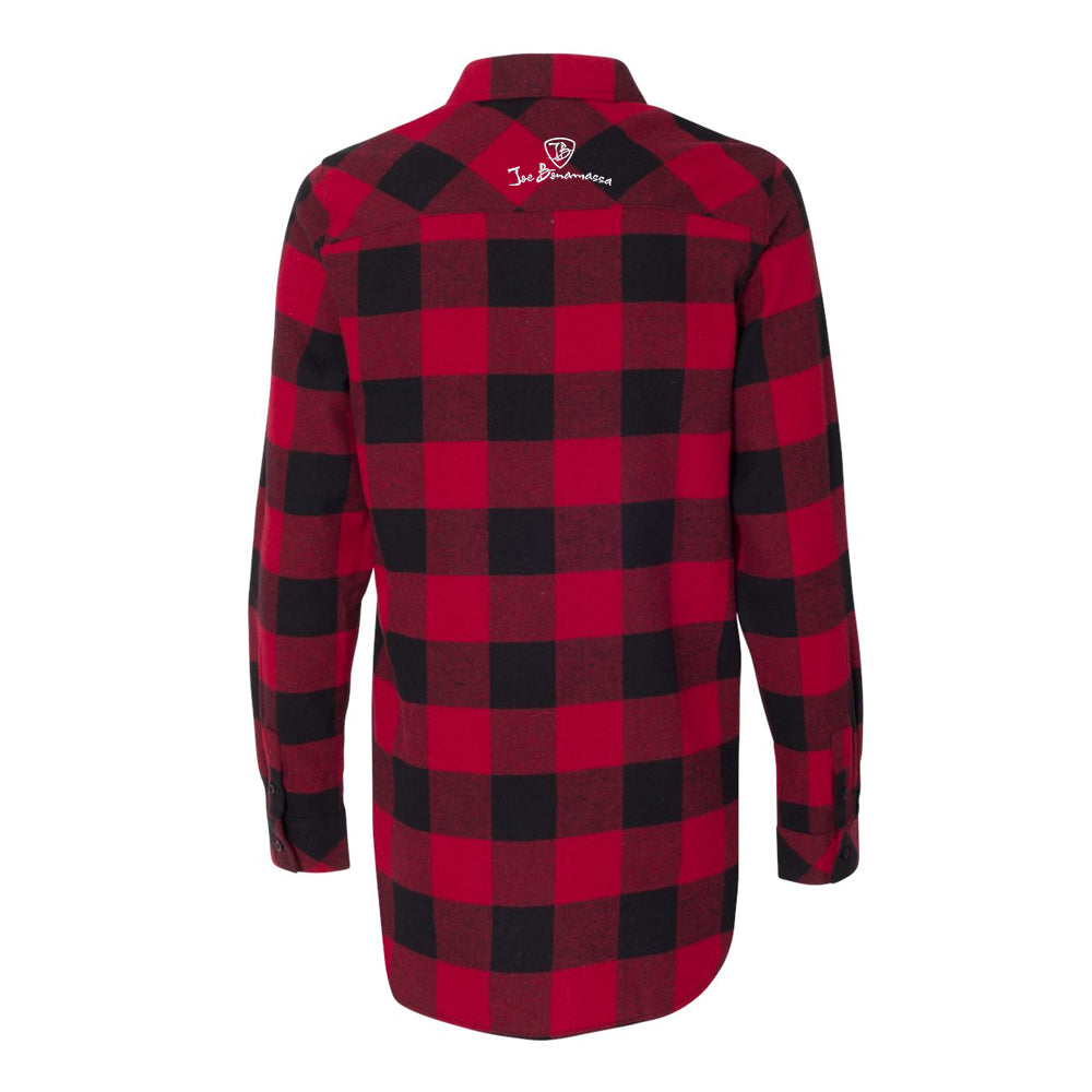 Clean Tonez Bottle Cap Long Sleeve Flannel Shirt (Women)