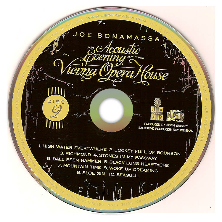 Joe Bonamassa: An Acoustic Evening At The Vienna Opera House (Double CD) (Released: 2013)