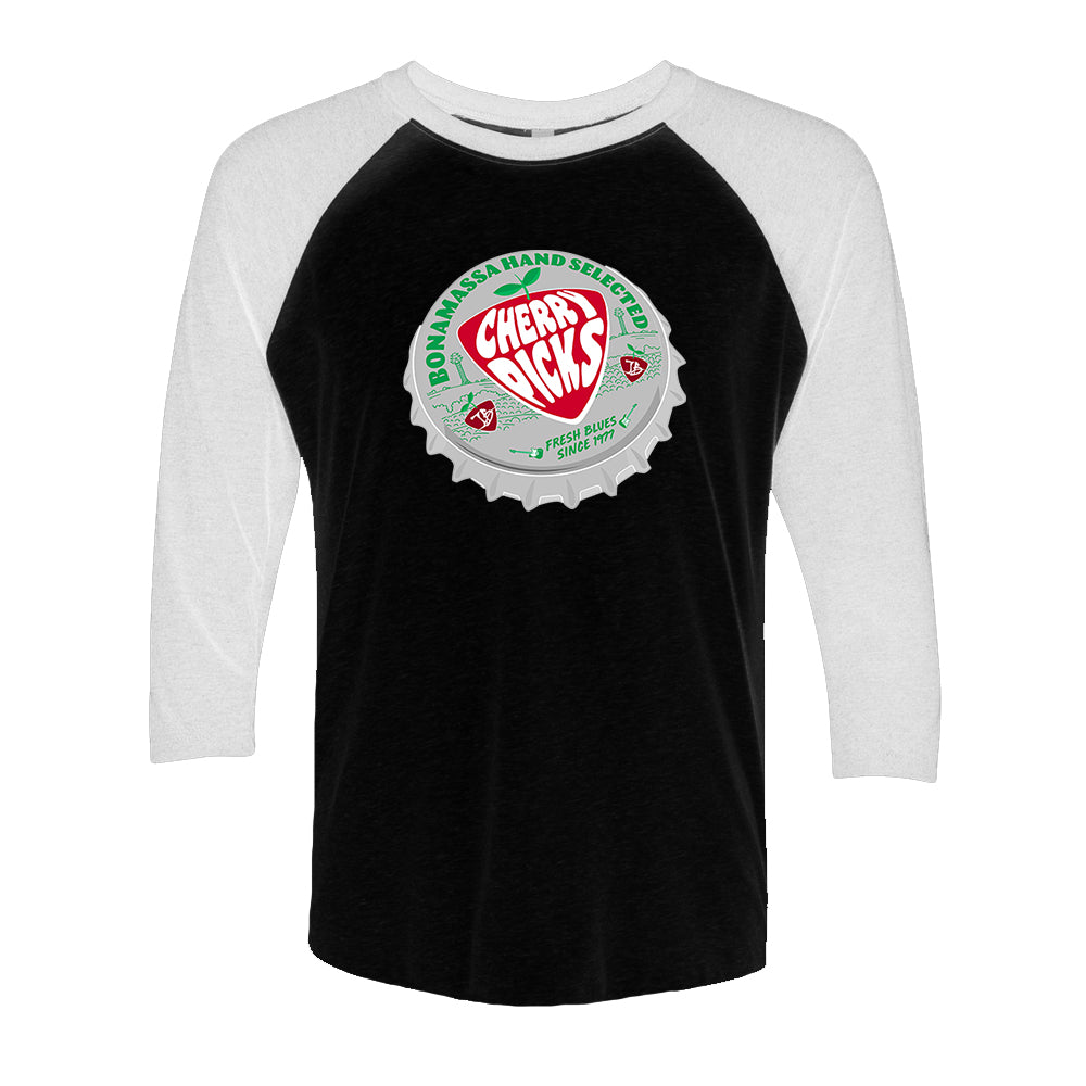 Cherry Picks Bottle Cap 3/4 Sleeve T-Shirt (Unisex)