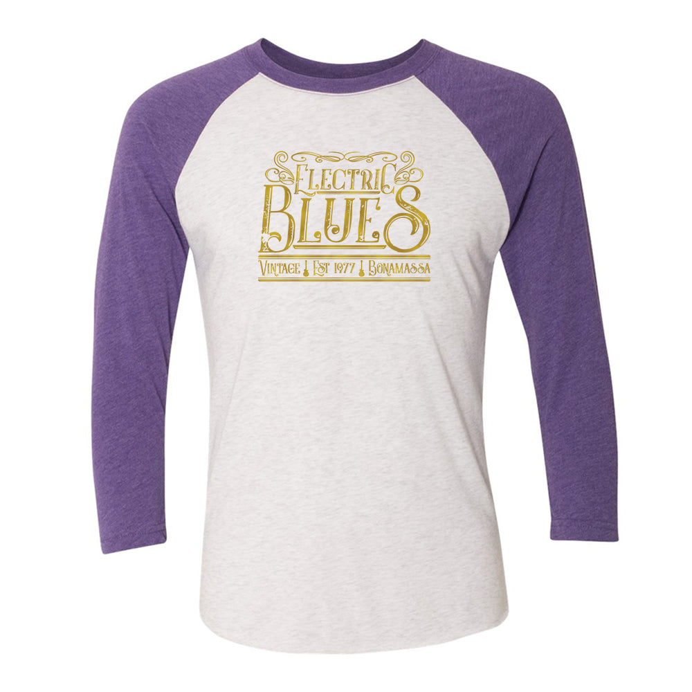 Vintage Electric Blues 3/4 Sleeve T-Shirt (Unisex)