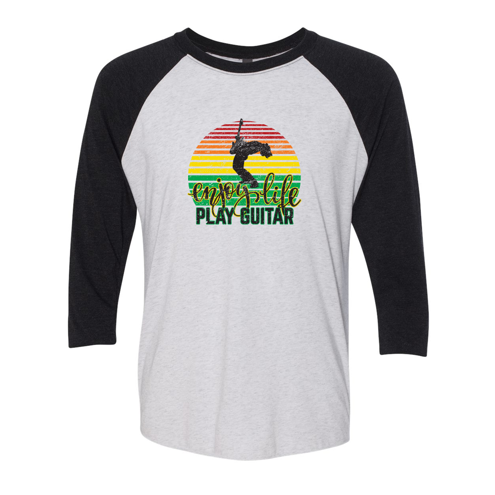 Enjoy Life, Play Guitar 3/4 Sleeve T-Shirt (Unisex)