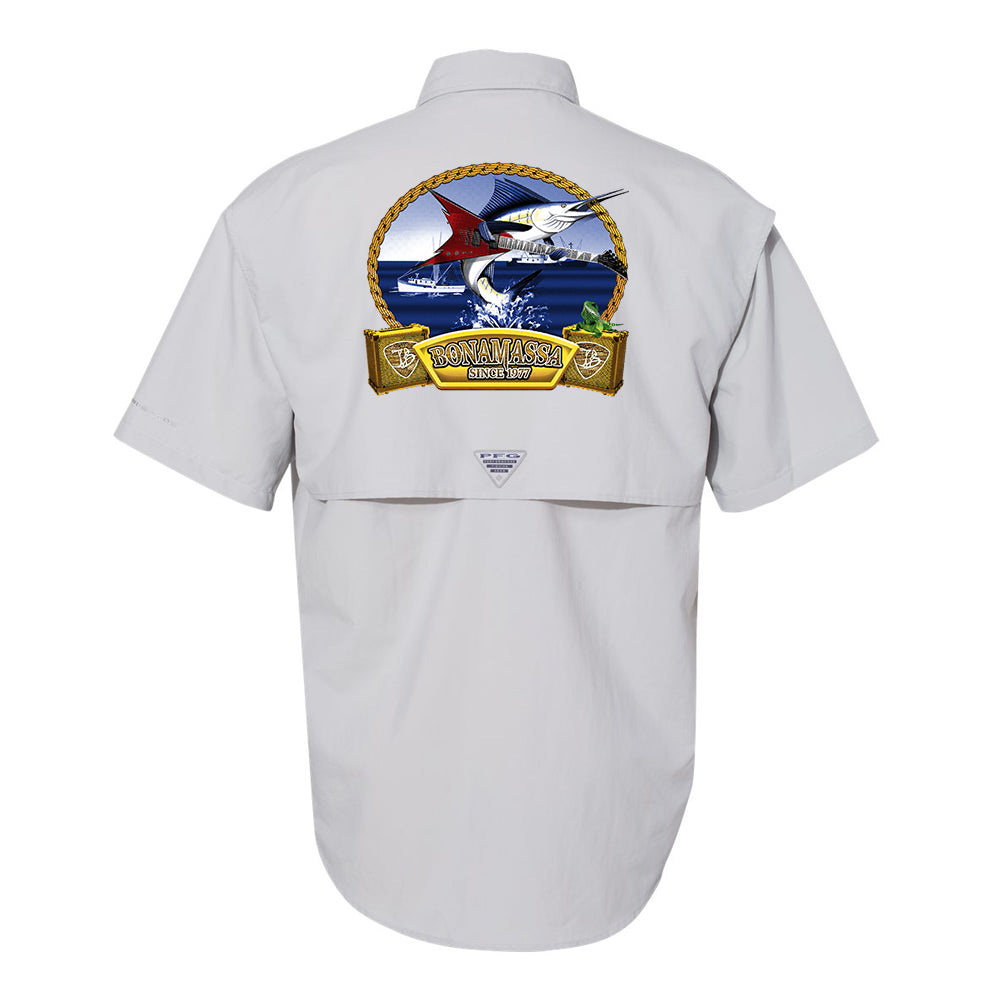 Flying V Fish Columbia PFG Bahama II Short Sleeve (Men) Medium / Grey