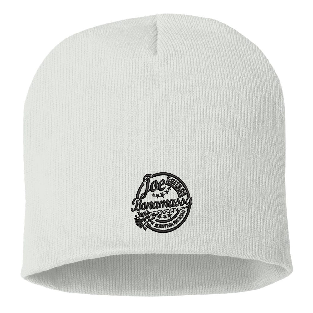 Genuine Blues Knit Beanie - White