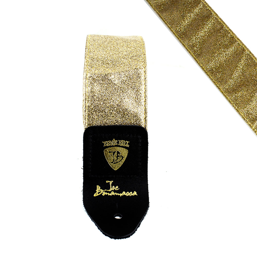 Gold Vinyl Leather - Ernie Ball JB Signature Guitar Strap