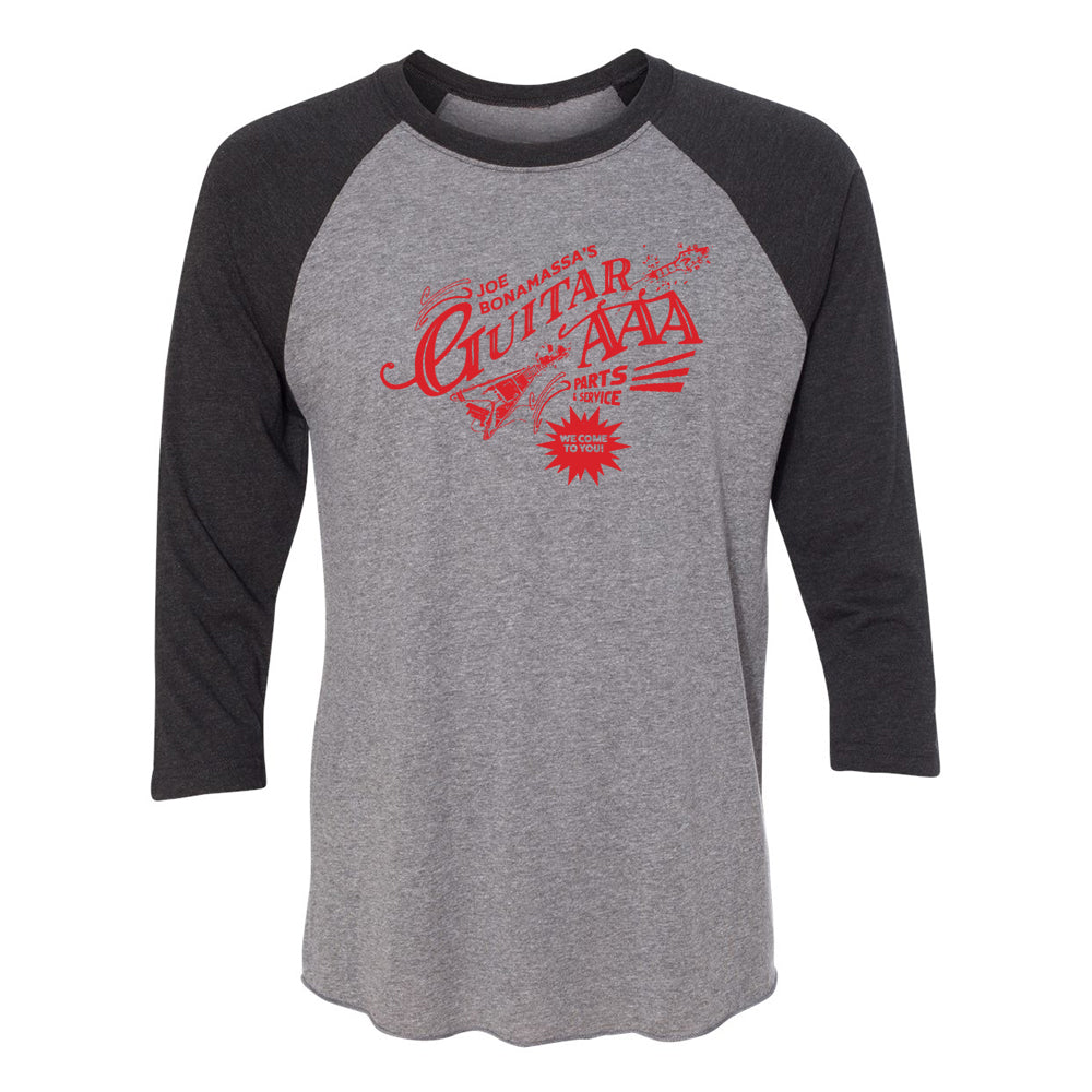 Guitar AAA 3/4 Sleeve T-Shirt (Unisex) - Red Logo
