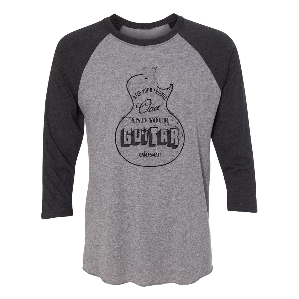 Keep Your Guitar Closer 3/4 Sleeve T-Shirt (Unisex)