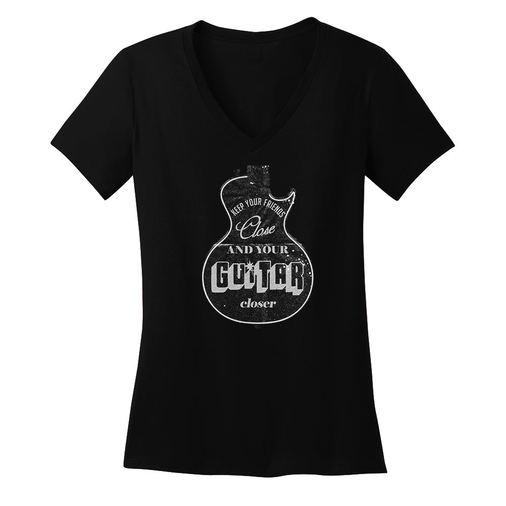 Keep Your Guitar Closer V-Neck (Women)